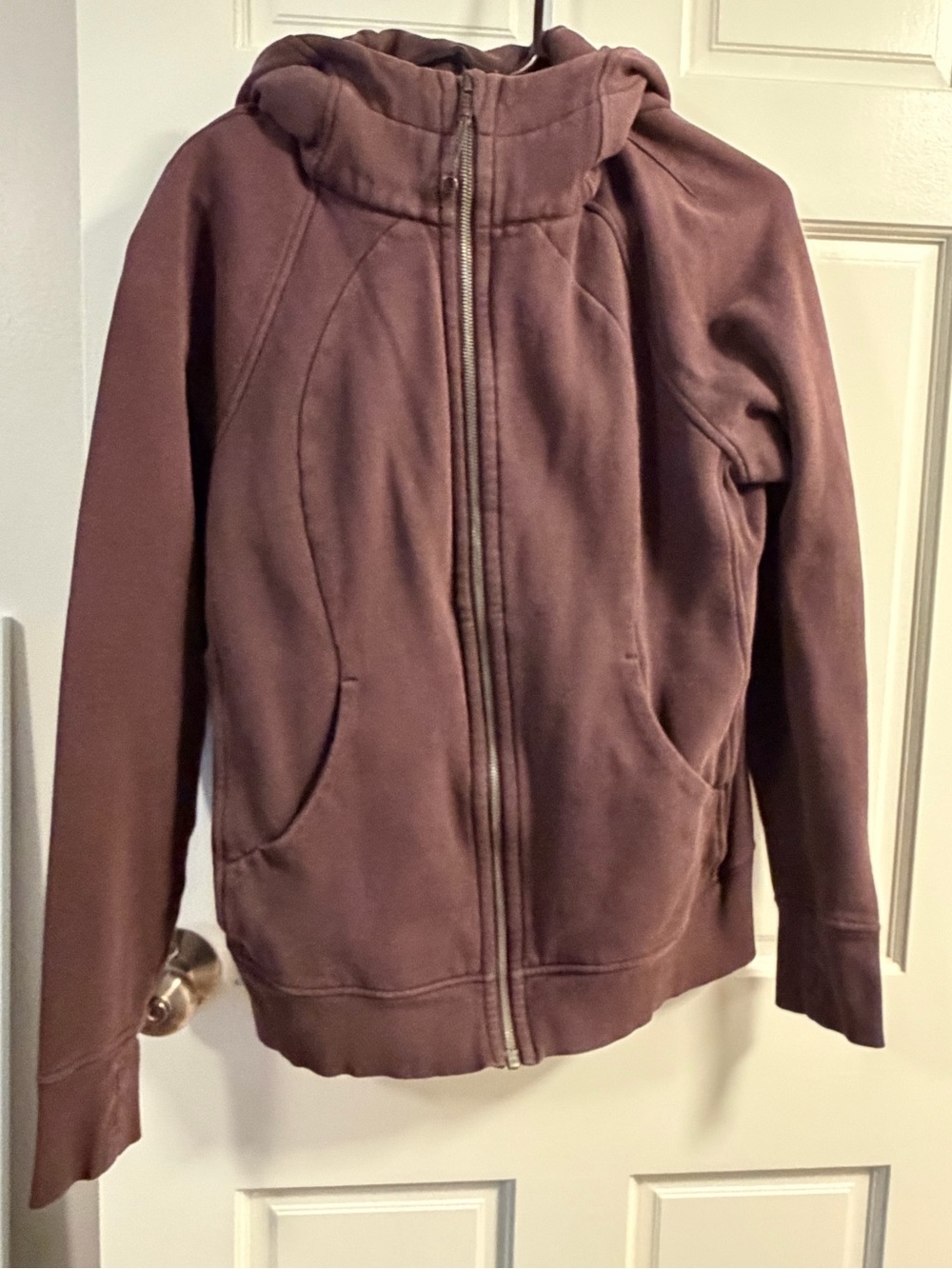 Lululemon Scuba zip up 12, burgundy/purple color